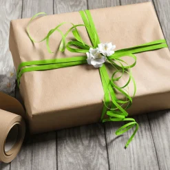 Sparpaket Geschenkverpackung Go Green Mit Weißem Und Braunem Juteband