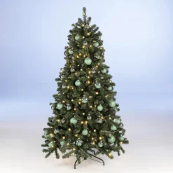 Sparpaket Weihnachtsbaum 210 Cm Inkl. Glaskugeln Und Lichterkette