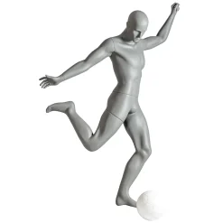 Sport-Schaufensterpuppe Mann Fußballer – Rechtes Bein Erhoben