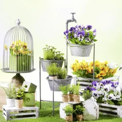 Stiefmütterchen Kunstblumen Lila, 27 Cm