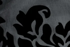 Taft Mit Samtflock 145 Cm Breit, Schwarz