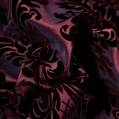 Taft Mit Samtflock 145 Cm Breit, Bordeaux