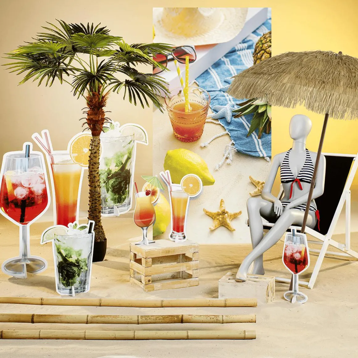 Tropical Cocktail Display 50 Cm