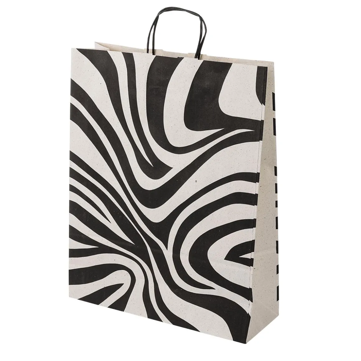 Umweltfreundliche Geschenk-Trage-Taschen In Zebra-Muster 50 Stück 12 X 26 X 34 Cm