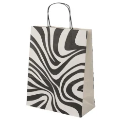 Umweltfreundliche Geschenk-Trage-Taschen In Zebra-Muster 50 Stück 12 X 26 X 34 Cm