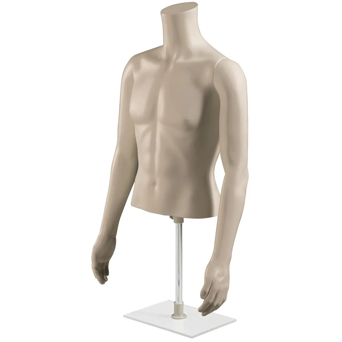 Umweltfreundlicher PE Herren-Torso, Hautfarben