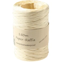 Umweltfreundliches Raffia-Band Aus Abbaubarem Material 7 Mm 150 M Creme