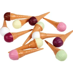 Waffeleis Bunt Gemischt Lebensmittel-Attrappe, 12 Stück