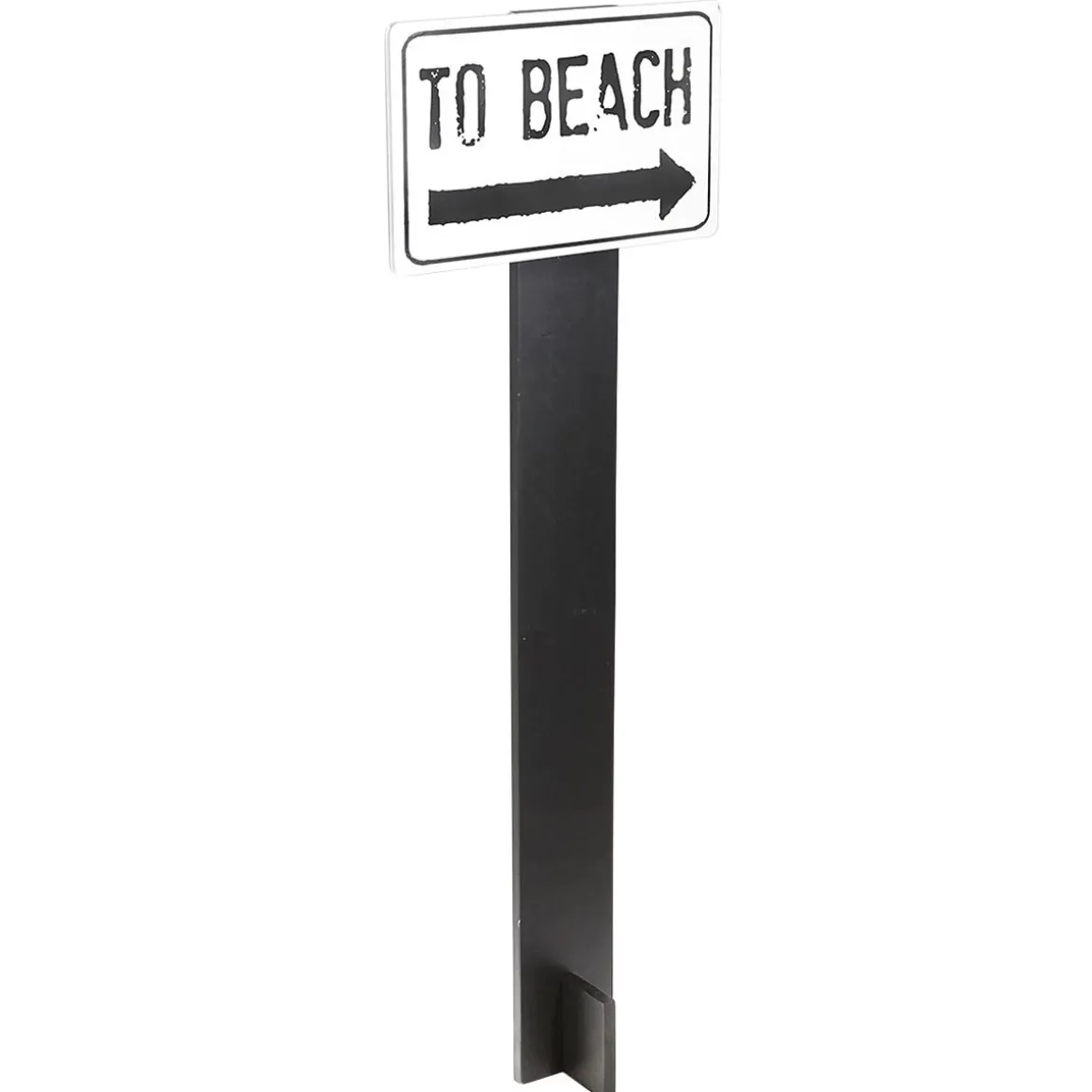 Wegweiser Beach Schwarz-weiß 120 Cm Hoch