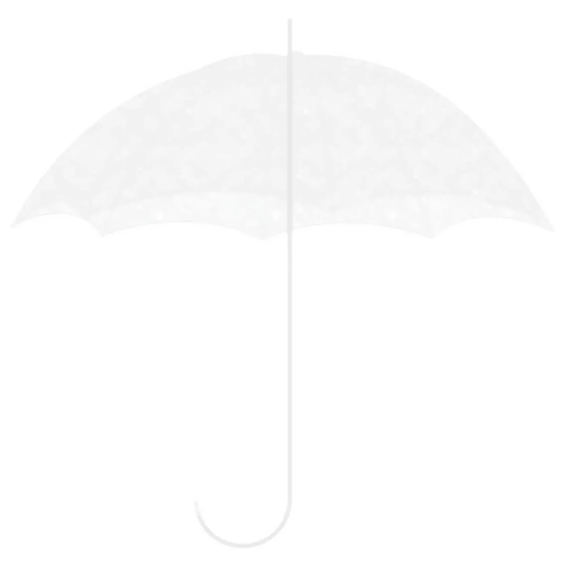 Weißer Schirmstock Aus Metall, 75 Cm