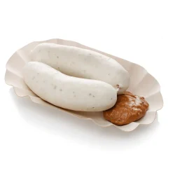 Weißwurstpaar Mit Senf Lebensmittel-Attrappen