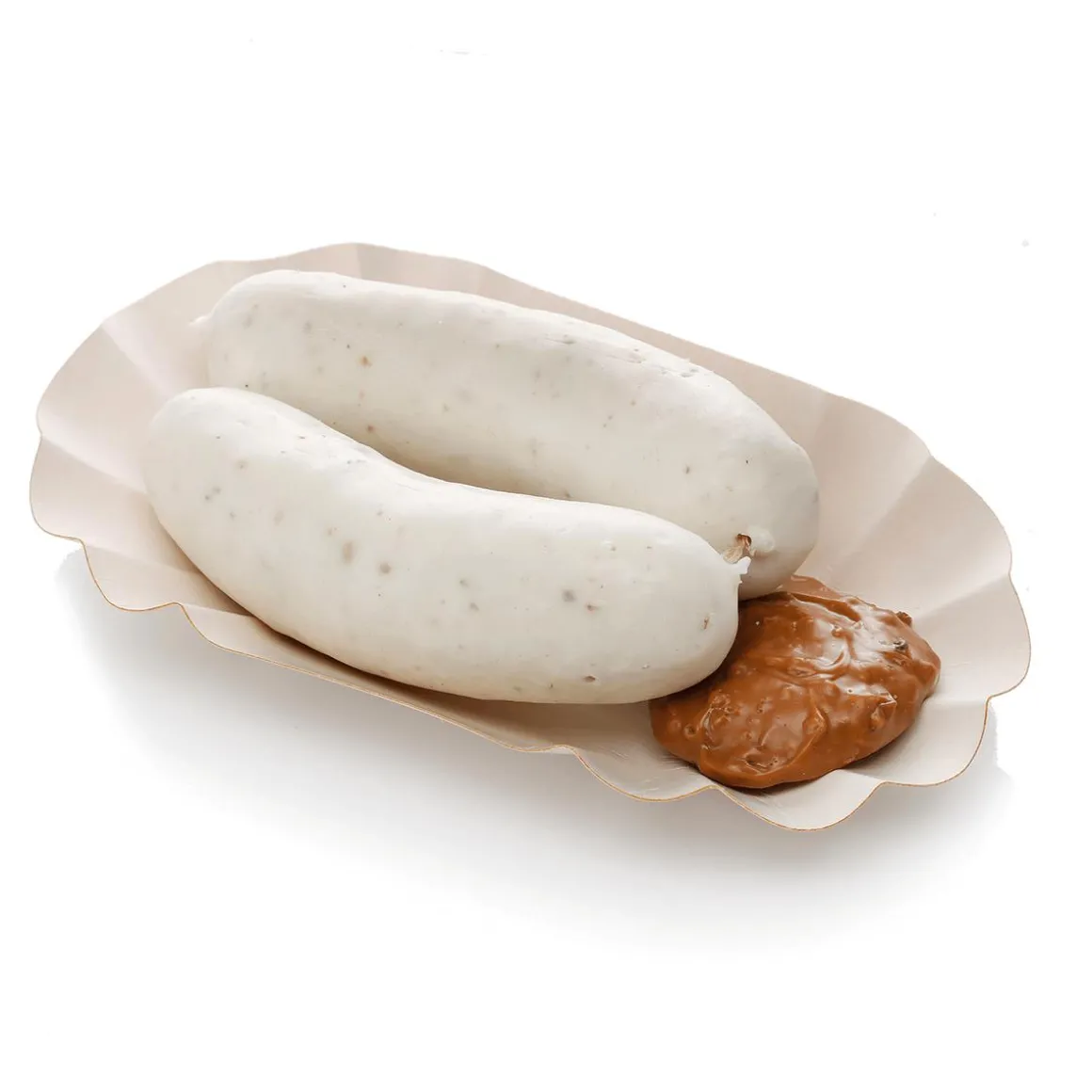 Weißwurstpaar Mit Senf Lebensmittel-Attrappen