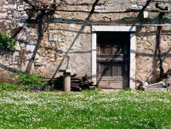 XXL-Planenbanner "Alte Bauernhauswand" Aus Schwer Entflammbarer LKW-Plane 250 X 330 Cm