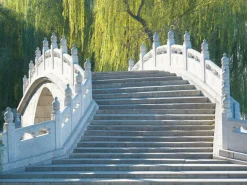 XXL-Planenbanner "Brücke Im Park" Aus Schwer Entflammbarer LKW-Plane 250 X 330 Cm