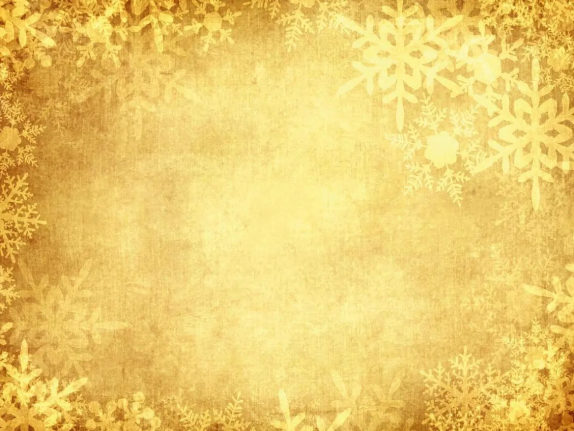 XXL-Planenbanner "Goldene Schneekristalle" Aus Schwer Entflammbarer LKW-Plane 250 X 330 Cm