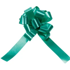 Zieh-Schleife, 10 Cm Ø, Grün, 50 Stück