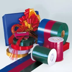 Zieh-Schleife, 10 Cm Ø, Rot, 50 Stück