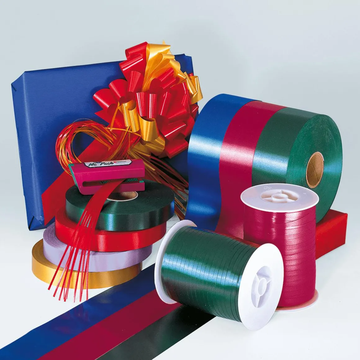 Zieh-Schleife, 10 Cm Ø, Rot, 50 Stück