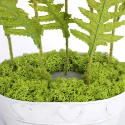 Zinkwanne Mit Herzmuster Weiß 32 Cm