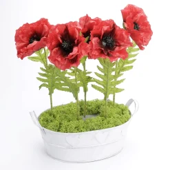 Zinkwanne Mit Herzmuster Weiß 32 Cm