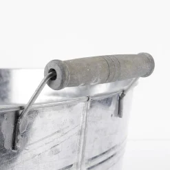 Zinkwanne Mit Holzgriffen 35 Cm